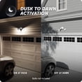 thumbnail image 7 of Globe Electric 91008607 Dusk To Dawn Two Light 6-1/2" Wide Outdoor Flood Light - Satin, 7 of 7