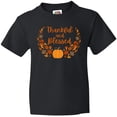 thumbnail image 3 of Inktastic Thankful and Blessed Pumpkin and Fall Leaves Youth T-Shirt, 3 of 5
