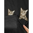 thumbnail image 6 of Funny Cat Pocket Print Cotton T-Shirt for Men and Women- Soft Short SleeFit, S-5XL, Machine Washable, Summer Streetwear, Regular Fit T-Shirt | Playful Design | Comfortable Fit, Cat Shirt, 6 of 11