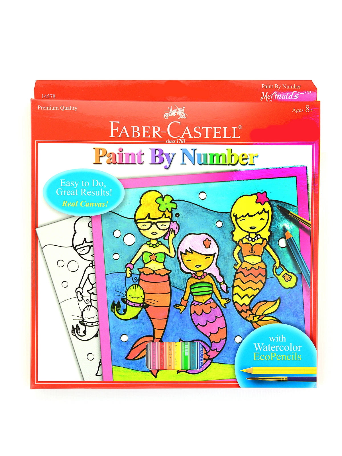 Paint by Number with Acrylic Paint Kits mermaids (pack of 2)
