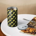 thumbnail image 3 of 20oz Coffee Tumblers Yellow Lemon Fruits Black Pattern Stainless Steel Vacuum Insulated Travel Tumbler Coffee Cups Mug with Lid and Straw with Cleaning Brush for Cold & Hot Drinks, 3 of 5