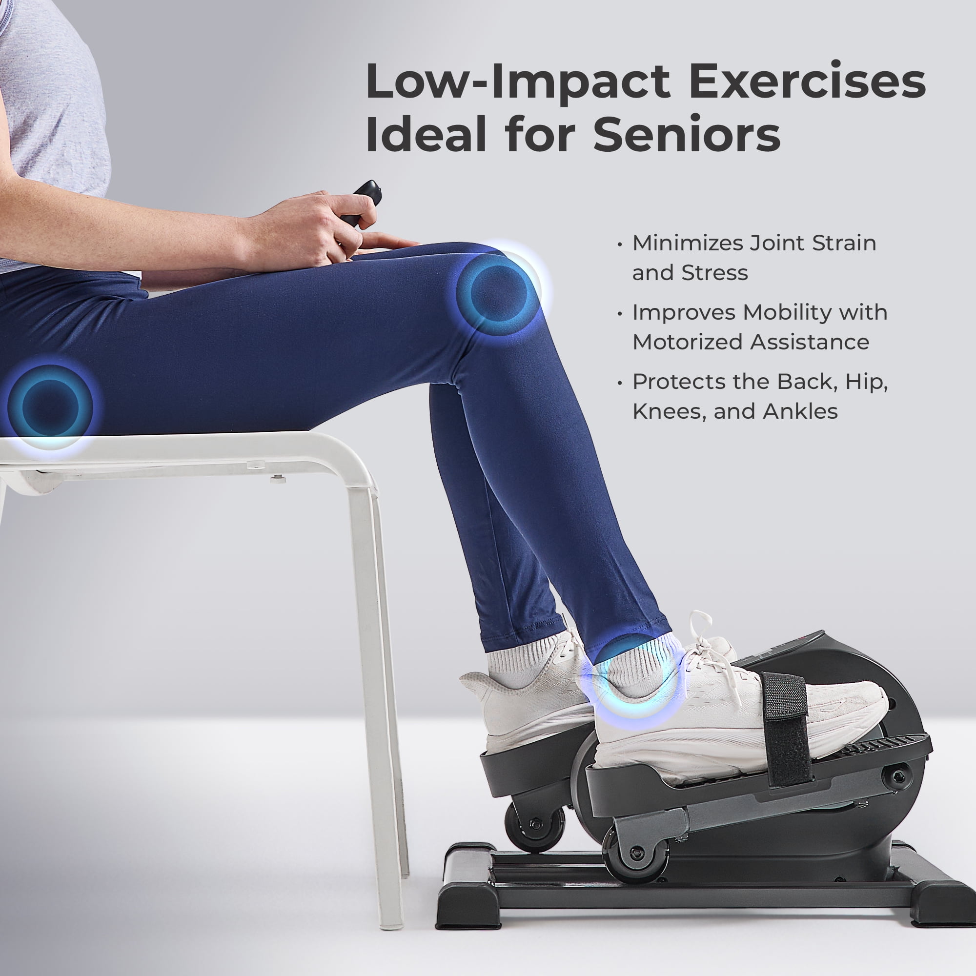Sunny Health & Fitness Elliptical Trainer, Standard Motorized Mini with Free SunnyFit App