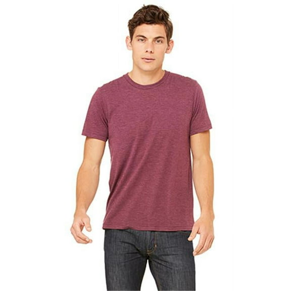 Bella 3413 Unisex Triblend Short Sleeve Tee - Maroon Triblend - Small