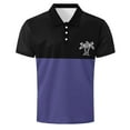 thumbnail image 4 of Styesk T-Shirts pour Hommes Mode Décontractée Chemise à Manches Courtes Imprimée Athlétique avec Col, 4 of 4