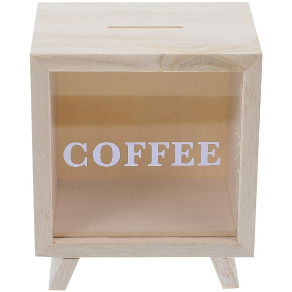 Raindrops  Adult Piggy Bank for Real Money Solid Wood Toddler