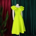thumbnail image 5 of AURA Plus Size Summer Ruffle Sleeve High Waist Maxi Swing Dress Elegant Banquet Party Dress XL XXXL, 5 of 9