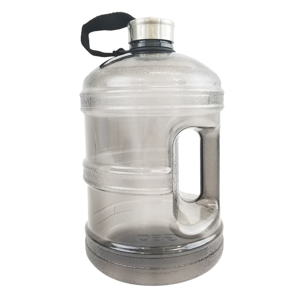 1/2 Gallon BPA FREE Reusable Plastic Drinking Water Bottle w/ Stainless