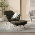 thumbnail image 6 of Small Loveseat Sofa, Modern Sherpa Mini Sofa Couch 2-Seater with Quilting Backs and Wood Legs for Living Room, Bedroom and Small Space, 6 of 15
