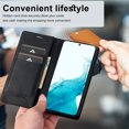 thumbnail image 5 of ELEHOLD Luxury Wallet Case for Samsung Galaxy S23 Ultra, Magnetic PU Leather RFID Blocking Card Slots Kickstand Shockproof Protection Cover ,Black, 5 of 7