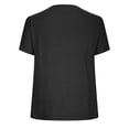 thumbnail image 4 of POTETI Womens Shirts Black Solid V Neck Comfortable T-shirt Short Sleeve Blouse Casual Tops, 4 of 6
