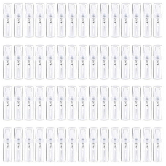 60Pcs Mini Bottle 2Ml,Refillable Plactic Bottle,Perfume Mouthwash Atomizer for Cleaning Refillable Container