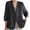 Black, variant on Womens Long Sleeve Tops, Linen Blazer Women 3/4 Sleeve Lightweight Spring Summer Blazer Jackets