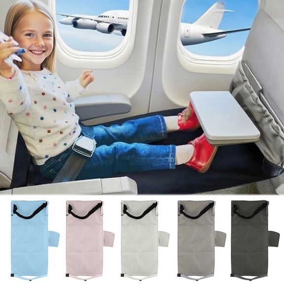 Portable Foldable Airplane Seat Extender Hammock Heavy 600D Oxford Travel Rest Pad With Storage Pouch Multi-Scene Travel Foot Rest 31"×17"