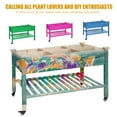 thumbnail image 5 of Raised Garden Bed 48x22.8x32.3in with Lockable Wheels Mobile Elevated Wood Planter,Storage Shelf, Protective Liner, 5 of 8