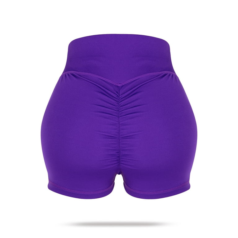  Women's Butt Lift Yoga Shorts Amplify Shorts High Waist  Seamless Scrunch Short Running Workout Exercise Shorts Purple : Clothing,  Shoes & Jewelry