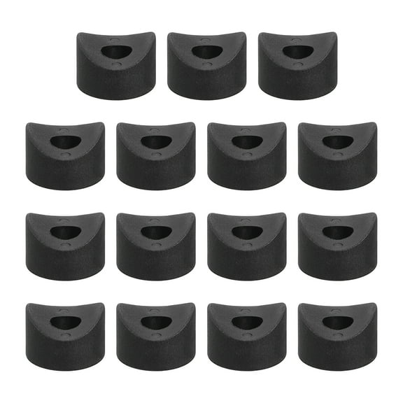 16Pcs Plastic Round Washers, 9mm x 25mm x 10mm Black PE Concave Washer Spacer Hardware Machine Fastener for Round Tube Fixing