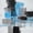 Blue, variant on Erosebridal Contemporary Watercolor Art Twin Quilt Set, Black Gray White Gold Ombre Twin Coverlet Set, Black Reversible 2pcs 1 Bedspread and 1 Pillowcase