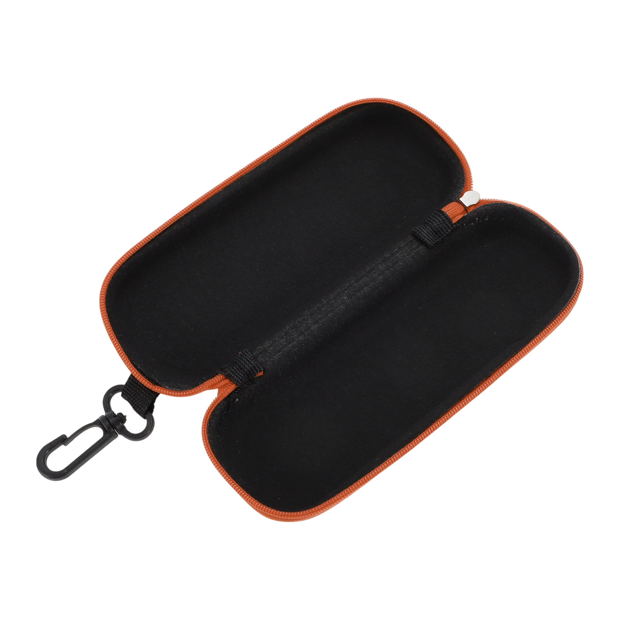 Unique Bargains Zipper Eyeglasses Case Lightweight Eyeglasses Storage Orange