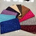 thumbnail image 4 of Nvzi 2 juegos de tres piezas de terciopelo coral para inodoro, juego de tres piezas de almohadillas para inodoro, alfombrilla de baño absorbente de agua, limpia y reutilizable para ducha (negro), 4 of 5