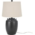 thumbnail image 4 of 24" Black Farmhouse Ceramic Pottery Jug Table Lamp for Bedside Table, Living Room, Office, Entryway, 4 of 14