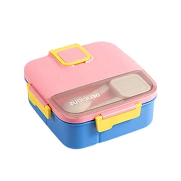 Compartment Lunch Box (Bento Box, Divided Food Container), Pink Portable Lunch Box with Utensils, Leakproof Compartmentalized Food Box for Adults, Bento Set, Divided Container, Lunch