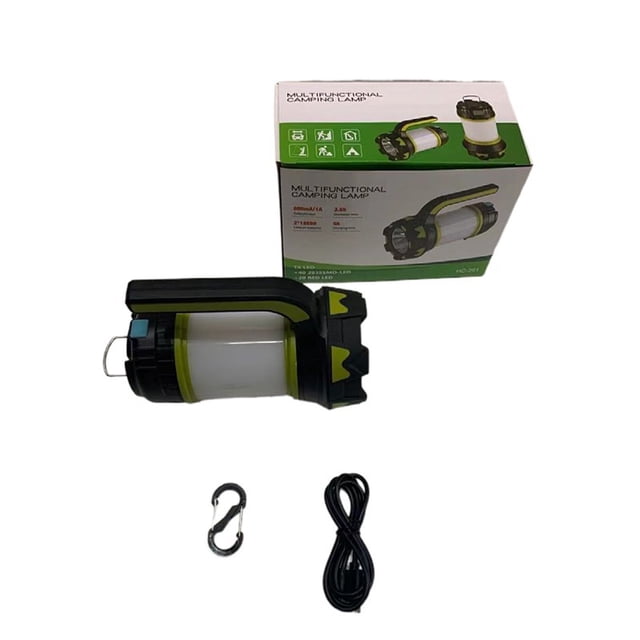 Advancent Linterna para exteriores, recargable, ajustable, para acampar, mochilero, pesca, linterna, luz para montar de noche, lámpara IPX6, Escalada