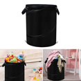 thumbnail image 4 of Bolsa de residuos de jardinería portátil, contenedor de recolección de césped, bote de basura, contenedor de basura de hojas para el hogar a prueba de Negro 24 gal 90L Soledad Contenedor de basura de hoja, 4 of 10