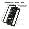 thumbnail image 4 of Galaxy Note 10 10+ 10 Plus 5G 2019 Phone Case [with Tempered Glass Screen Protector] Full-Body Rugged Transparent Clear Back Bumper Cover, 4 of 8