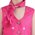 thumbnail image 6 of SUEE Pink Cowgirl Outfit for Girls 70s 80s Hippie Disco Halloween Movie Doll Costume, 3-10Y, 6 of 6