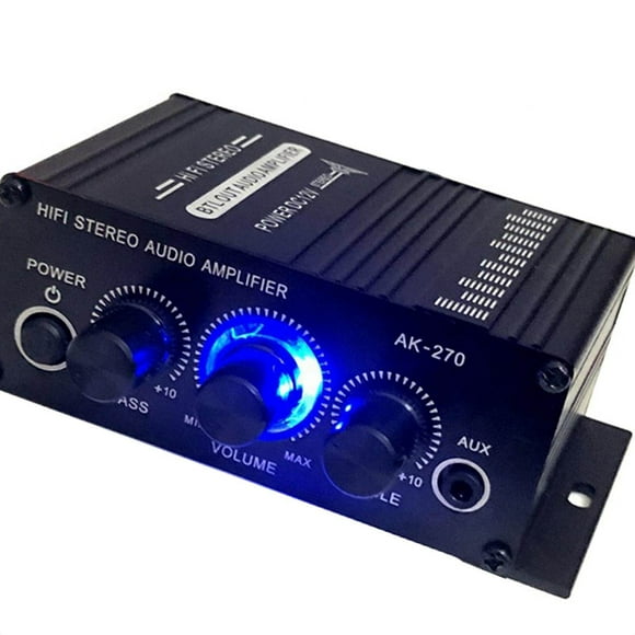 Langgg Audio Stereo Amplifier AMP Power small audio Speakers amp amplifier speaker stereo for stereo small audio kitchen Desktops Car Ceiling Wall Home