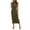 #0320-Army Green, variant on Women's Midi Dresses Mock Neck Sleeveless Knit Dresses Casual Daily Style Lightweight Breathable Bodycon Slim Fit Dresses