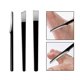 thumbnail image 5 of Cuchillo de pedicura de acero inoxidable 3conlineservice para eliminar callos y piel muerta. Negro 3 piezas, 5 of 9