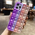 thumbnail image 2 of Fidget Toys Push Pop Rainbow Colors Unique Social Tool Phone Case for iPhone7/8/7Plus /8Plus/ X/XS/ XR/XS MAX/11/11Pro/ 11ProMAX/12/12Pro/ 12ProMAX（Purple-Powder）, 2 of 5