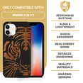 thumbnail image 7 of Case Yard Wooden Case for iPhone-11 Soft TPU Silicone cover Slim Fit Shockproof Wood Protective Phone Cover for Girls Boys Men and Women Supports Wireless Charging Tiger Design, 7 of 7