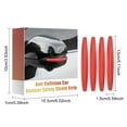 thumbnail image 3 of Car Door Collision Protection Strips Universal Fit Bumper Guard Set | Invisible Anti-Scratch Sticker for Rearview Mirror & Handle Slim 6mm Thick | 4 Pack Automotive Supplies, 3 of 9