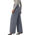 thumbnail image 4 of MYAOYI Womens Pants High Waisted Wide Leg Dress Pants Pleated Work Trousers, 4 of 8