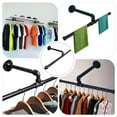thumbnail image 2 of MasteelfCA Industrial Pipe Clothes Rack Wall Mounted Garment Rack Clothes Hanging Rod Bar, 2 of 7