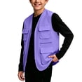 thumbnail image 6 of TGSLY Utility Cargo Vest for Children Lightweight Zip Up Sleeveless Layering Gilet Loose Casual Solid Color Fall Winter Outdoor Waistcoat 5-6 Years, 6 of 7