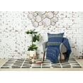 thumbnail image 4 of 50" x 60" Tabb Indigo & Citron Handcrafted Textured Tufts Throw Blanket, 4 of 6