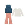 thumbnail image 7 of Little Lass Toddler Girl Vest, Tee, and Pant 3-Piece Set, Sizes 2T-4T, 7 of 7