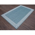 thumbnail image 3 of Contemporary Geometric Rug - 5 ft. 3 in. x 7 ft. 6 in., Ocean, Indoor/Outdoor Bordered Rug, Fade Resistant, Water Proof Rug | Decorative Area Rugs, 3 of 8