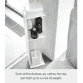 thumbnail image 4 of Yamazaki Home Bathroom Organizer, White, Steel, No Assembly, 4 of 5