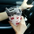 thumbnail image 3 of 30 oz Red Cherry Stainless Steel Flip Handle Tumbler Cup,Double Wall Vacuum Insulated Bow Mug with Straw,Lid,Travel Leakproof Water Bottle,Holiday Gift for Women,Her(Style-04), 3 of 6