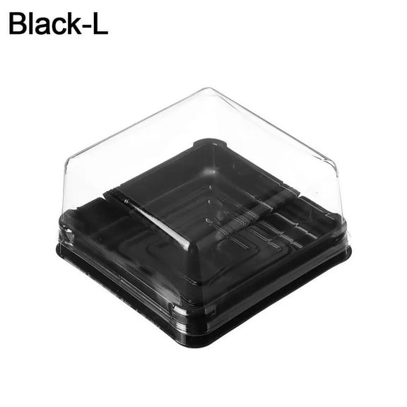 50pcs Plastic Square Moon Cake Boxes Egg-Yolk Puff Container Golden Packing Box Multi Size