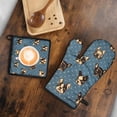 thumbnail image 5 of French Bulldogs Blue Kitchen Oven Mitt and Pot Holder Sets 2 Pcs for Baking, Cooking and Grilling, Heat Resistant Up To 392 °F, 5 of 6