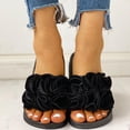 thumbnail image 2 of Modisza Slide Sandals for Women Dressy Summer Flower Slip on Arch Support Shoes Non Slip Indoor Outdoor Platform Beach Slippers Black 6.5, 2 of 6