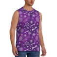 thumbnail image 2 of Kdxio Purple Snowflakes for Men's Muscle T-shirt,Sleeveless for Workout Running Athletic Gym Lounge Casual, 2 of 5