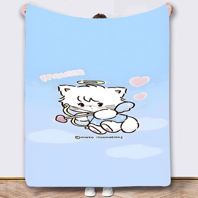 3D Printing, Cartoon Soft Double Flannel Blanket, Super Soft Blanket, Suitable For Living Room, Sofa