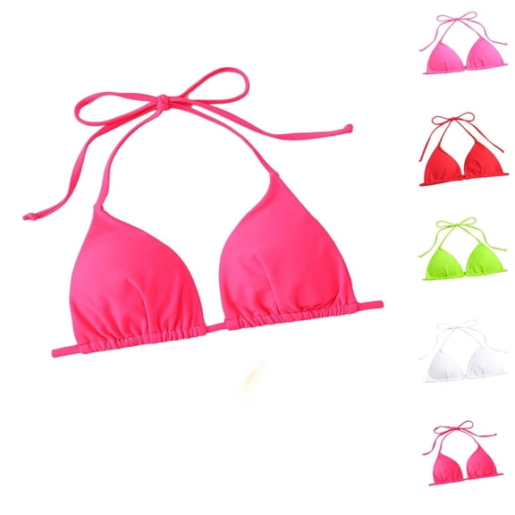 Triangle Bikini Top for Women String Halter Push Up Bathing Suits Top Swimsuit Tops