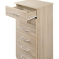 thumbnail image 3 of Passion Furniture Boston Sandal Wood 6 Drawer Chest of Drawers (18 in L. X 16 in W. X 46 in H.), 3 of 5